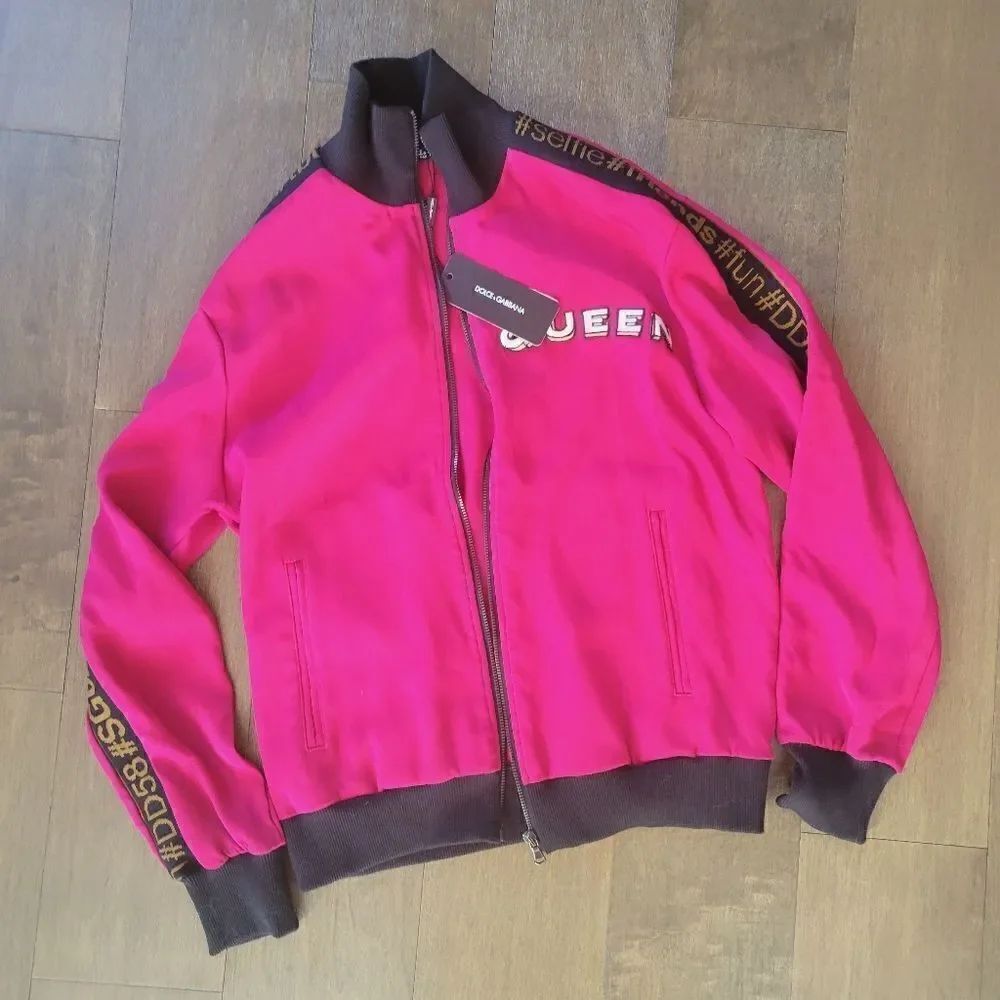 NEW DOLCE & GABBANA Track Bomber Jacket Queen S 40 4